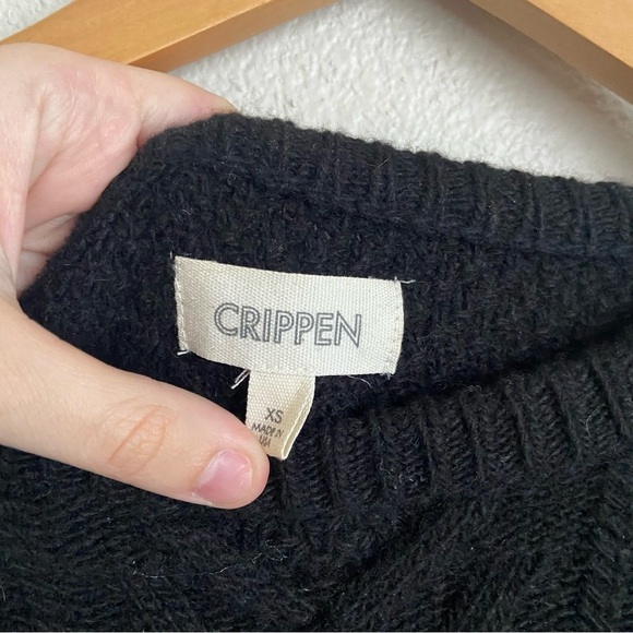 Crippen Black Cashmere Cable-knit Sweater Lagenlook - Picture 3 of 6